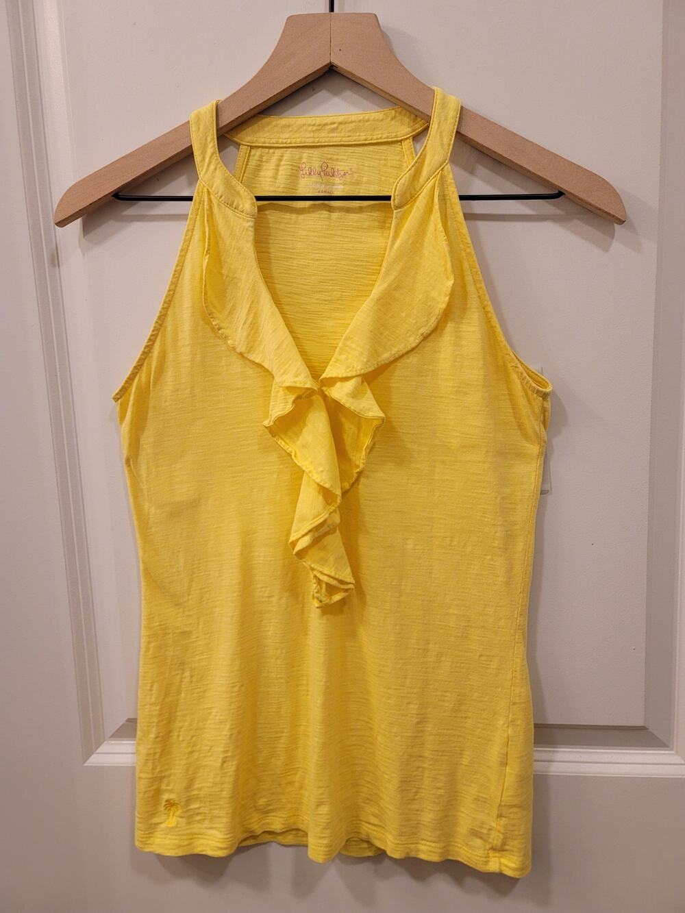 Lilly Pulitzer Yellow Ruffle Tank